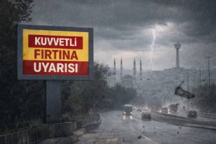 Ankara İçin Kuvvetli Rüzgar ve Kısa Süreli Fırtına Uyarısı